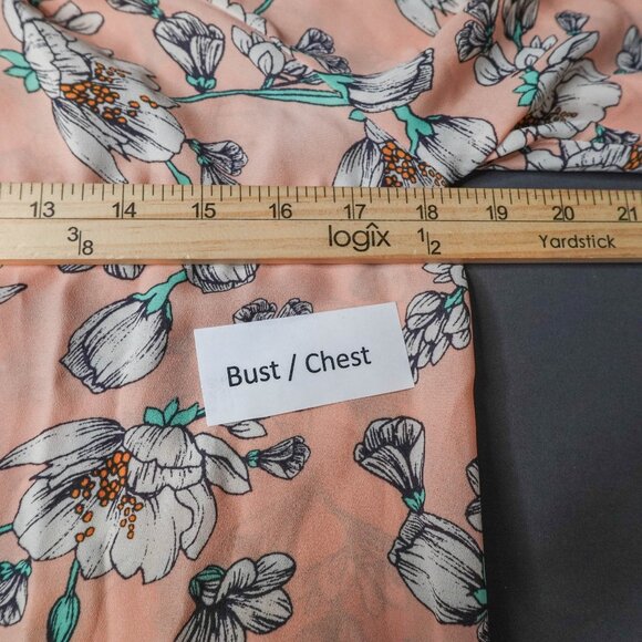 Copper Key Womens Top XS Peach Floral Sheer Coquette Romantic Flowy Timeless - Picture 10 of 13